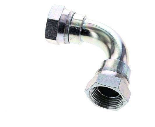 90deg Angled Fitting G1'' Female High Pressure Steel 60° Cone 150bar (2107.5psi) Hydraulic