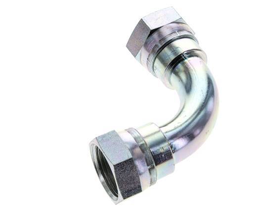 90deg Angled Fitting G1'' Female High Pressure Steel 60° Cone 150bar (2107.5psi) Hydraulic