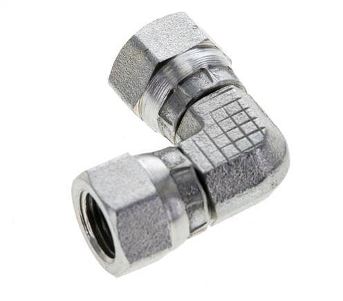 Racor acodado 90deg G1/8'' Hembra Acero alta presión 60° Cono 575bar (8078.75psi) Hidráulico