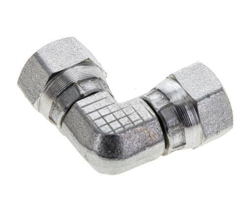 Racor acodado 90deg G1/8'' Hembra Acero alta presión 60° Cono 575bar (8078.75psi) Hidráulico
