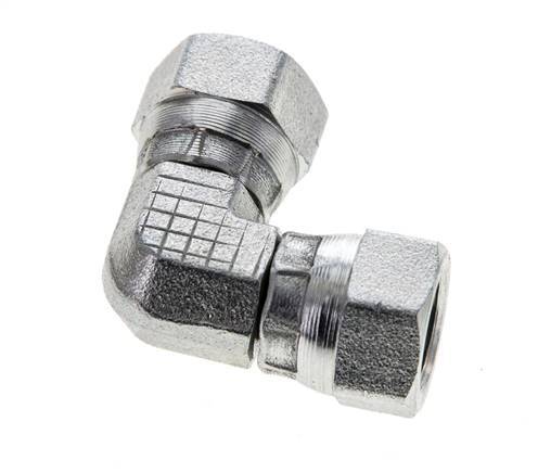 Racor acodado 90deg G1/8'' Hembra Acero alta presión 60° Cono 575bar (8078.75psi) Hidráulico