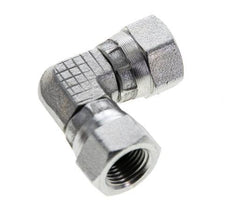 Racor acodado 90deg G1/8'' Hembra Acero alta presión 60° Cono 575bar (8078.75psi) Hidráulico