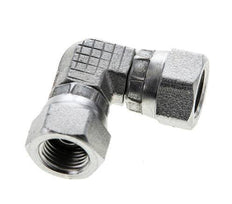 Racor acodado 90deg G1/8'' Hembra Acero alta presión 60° Cono 575bar (8078.75psi) Hidráulico
