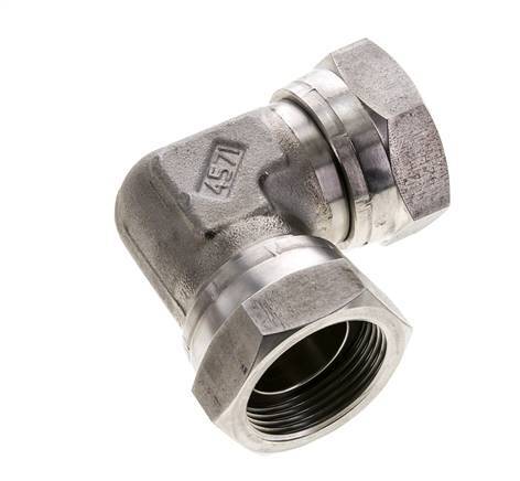 Racor Acodado 90deg G1 1/4'' Hembra Acero Inoxidable Alta Presión 60° Cono 150bar (2107.5psi) Hidráulico