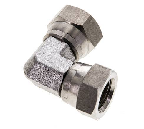 Racor Acodado 90deg G1/4'' Hembra Acero Inoxidable Alta Presión 60° Cono 575bar (8078.75psi) Hidráulico