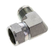 90deg JIC Angled Fitting UN 1-3/16''-12 Male x Female Steel 170bar (2388.5psi)