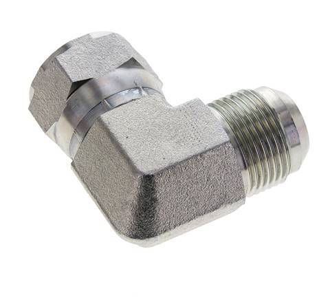 90deg JIC Angled Fitting UN 1-3/16''-12 Male x Female Steel 170bar (2388.5psi)