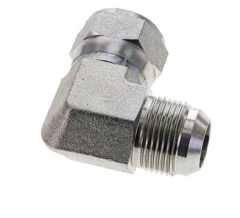 90deg JIC Angled Fitting UN 1-3/16''-12 Male x Female Steel 170bar (2388.5psi)