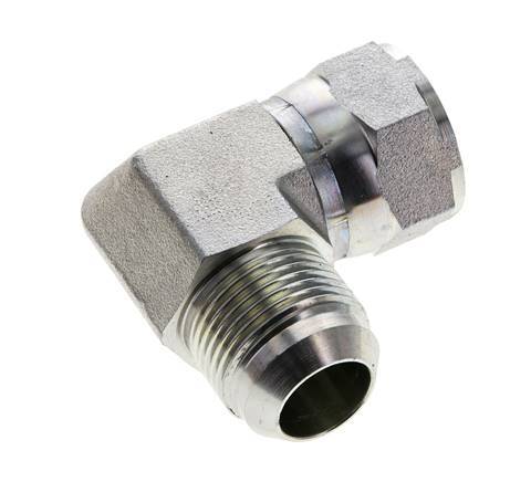 90deg JIC Angled Fitting UN 1-3/16''-12 Male x Female Steel 170bar (2388.5psi)