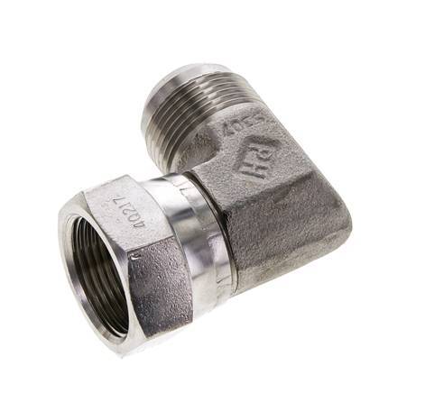 Racor acodado JIC 90deg UN 1-5/16''-12 Macho x Hembra Acero inoxidable 170bar (2388.5psi)