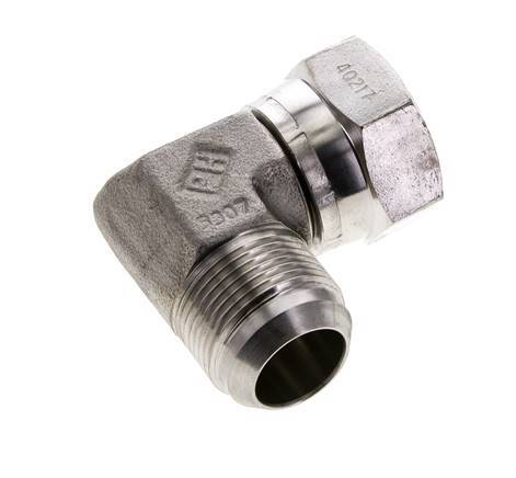 Racor acodado JIC 90deg UN 1-5/16''-12 Macho x Hembra Acero inoxidable 170bar (2388.5psi)