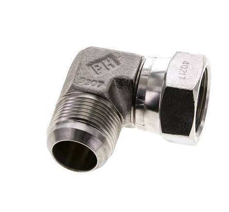 Racor acodado JIC 90deg UN 1-5/16''-12 Macho x Hembra Acero inoxidable 170bar (2388.5psi)
