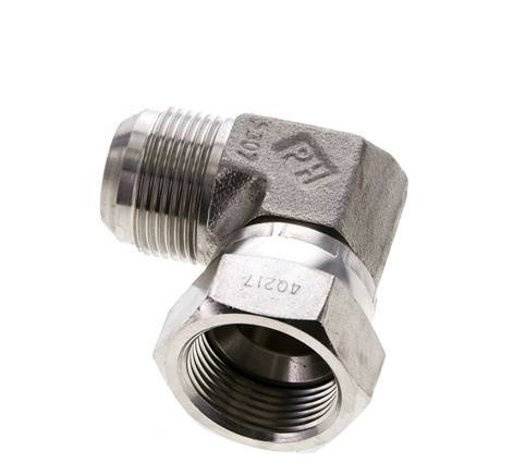 Racor acodado JIC 90deg UN 1-5/16''-12 Macho x Hembra Acero inoxidable 170bar (2388.5psi)