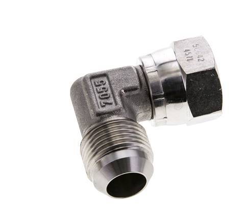 Racor acodado JIC 90deg UN 1-1/16''-12 Macho x Hembra Acero inoxidable 210bar (2950.5psi)