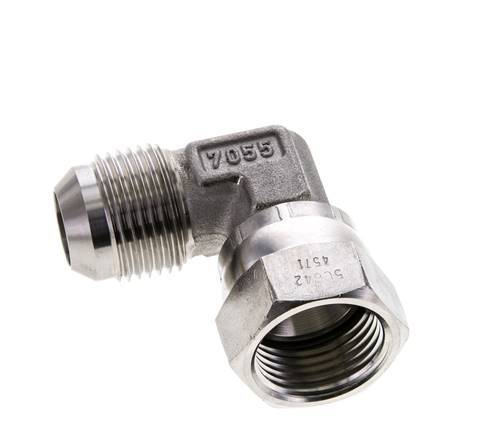 Racor acodado JIC 90deg UN 1-1/16''-12 Macho x Hembra Acero inoxidable 210bar (2950.5psi)
