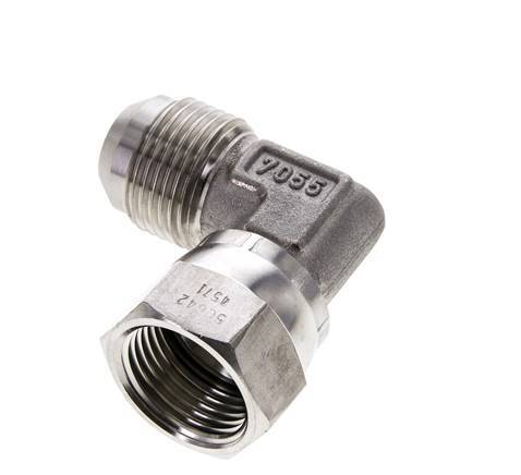 Racor acodado JIC 90deg UN 1-1/16''-12 Macho x Hembra Acero inoxidable 210bar (2950.5psi)