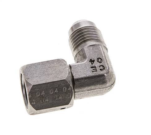 Racor acodado 90deg JIC UNF 9/16''-18 Macho x Hembra Acero inoxidable 275bar (3863.75psi)