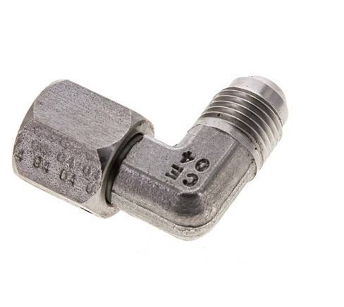 Racor acodado 90deg JIC UNF 9/16''-18 Macho x Hembra Acero inoxidable 275bar (3863.75psi)