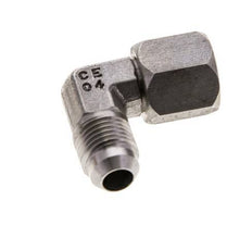 Racor acodado 90deg JIC UNF 9/16''-18 Macho x Hembra Acero inoxidable 275bar (3863.75psi)