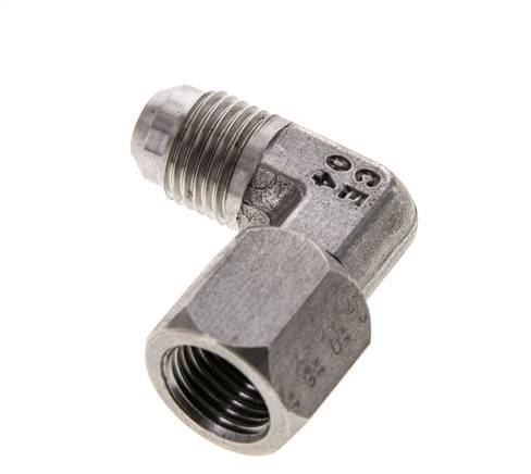 Racor acodado 90deg JIC UNF 9/16''-18 Macho x Hembra Acero inoxidable 275bar (3863.75psi)