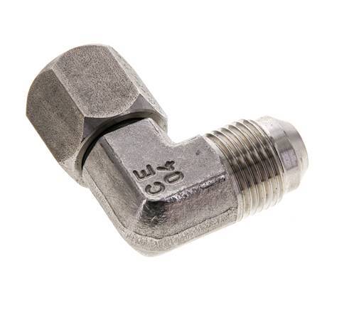 Racor acodado 90deg JIC UNF 3/4''-16 Macho x Hembra Acero inoxidable 275bar (3863.75psi)