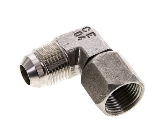 Racor acodado 90deg JIC UNF 3/4''-16 Macho x Hembra Acero inoxidable 275bar (3863.75psi)