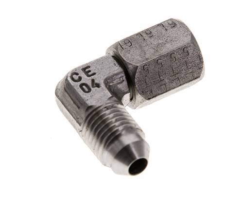 90deg JIC Angled Fitting UNF 7/16''-20 Male x Female Stainless Steel 310bar (4355.5psi)