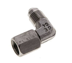 90deg JIC Angled Fitting UNF 7/16''-20 Male x Female Stainless Steel 310bar (4355.5psi)