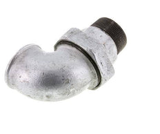 Conector acodado de 90 grados 2'' macho R x hembra Rp hierro fundido junta cónica 25bar (351.25psi)