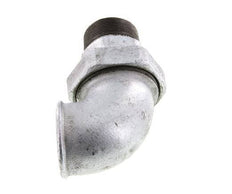 Conector acodado de 90 grados 2'' macho R x hembra Rp hierro fundido junta cónica 25bar (351.25psi)