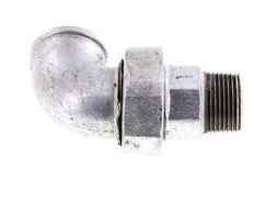 Conector acodado de 90 grados 1'' macho R x hembra Rp hierro fundido junta cónica 25bar (351.25psi)