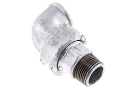 Conector acodado de 90 grados 1'' macho R x hembra Rp hierro fundido junta cónica 25bar (351.25psi)