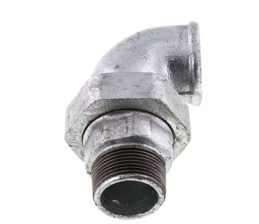 Conector acodado de 90 grados 1 1/4'' macho R x hembra Rp hierro fundido junta cónica 25bar (351.25psi)