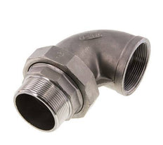 Conector acodado de 90 grados 2'' macho R x hembra Rp Junta cónica de acero inoxidable 16bar (224.8psi)