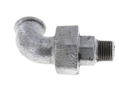Conector acodado de 90 grados 3/8'' macho R x hembra Rp hierro fundido junta cónica 25bar (351.25psi)