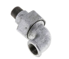 Conector acodado de 90 grados 3/8'' macho R x hembra Rp hierro fundido junta cónica 25bar (351.25psi)