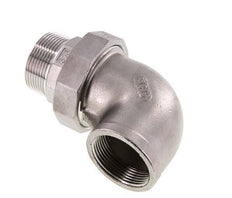 90deg Angled Connector 1 1/2'' Male R x Female Rp Stainless Steel Conical Seal 16bar (224.8psi)