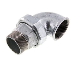 Racor de unión acodado 90deg 2'' macho R x hembra Rp hierro fundido junta plana centellen 25bar (351.25psi)