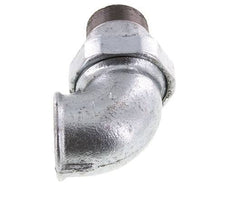 Racor de unión acodado 90deg 2'' macho R x hembra Rp hierro fundido junta plana centellen 25bar (351.25psi)