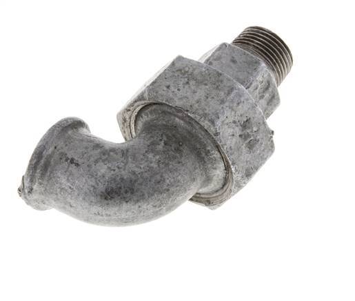 Racor de unión acodado 90deg 3/8'' Macho R x Hembra Rp Hierro Fundido Junta Plana Centellen 25bar (351.25psi)