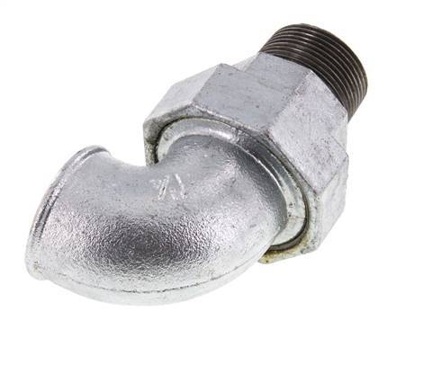 Racor de unión acodado 90deg 1 1/4'' Macho R x Hembra Rp Hierro Fundido Junta Plana Centellen 25bar (351.25psi)