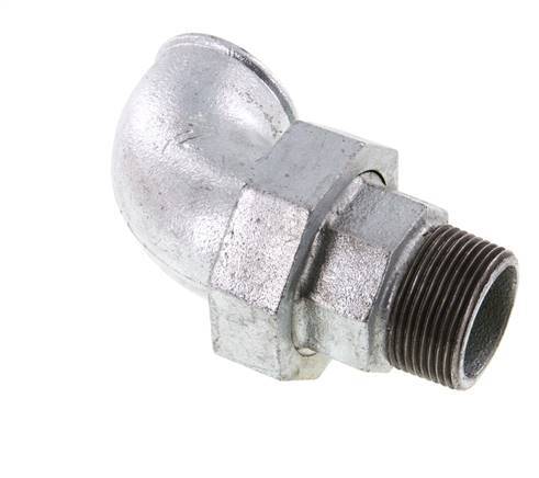 Racor de unión acodado 90deg 1 1/4'' Macho R x Hembra Rp Hierro Fundido Junta Plana Centellen 25bar (351.25psi)