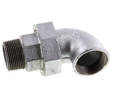 Racor de unión acodado 90deg 1 1/4'' Macho R x Hembra Rp Hierro Fundido Junta Plana Centellen 25bar (351.25psi)