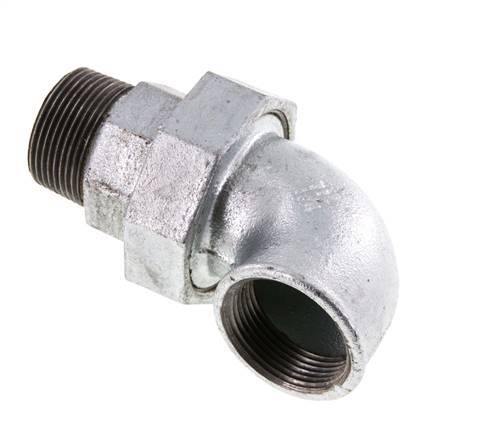 Racor de unión acodado 90deg 1 1/4'' Macho R x Hembra Rp Hierro Fundido Junta Plana Centellen 25bar (351.25psi)