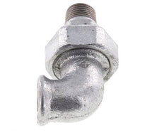 Racor de unión acodado 90deg 1/2'' Macho R x Hembra Rp Hierro Fundido Junta Plana Centellen 25bar (351.25psi)