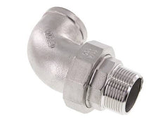 Racor de unión acodado de 90 grados 1 1/2'' macho R x hembra Rp Acero inoxidable Junta plana PTFE 16bar (224.8psi)