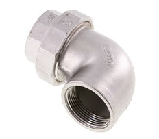 90deg Union Connector Rp1 1/2'' Female Stainless Steel Conical Seal 16bar (224.8psi)
