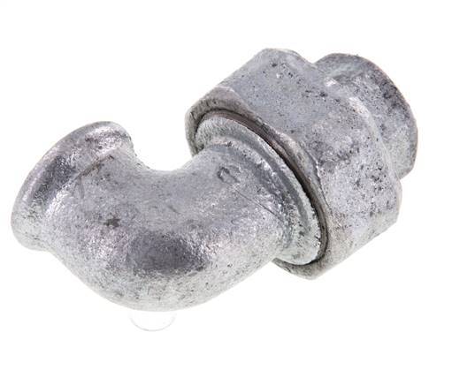 90deg Union Connector Rp1/2'' Female Cast Iron Conical Seal 25bar (351.25psi)