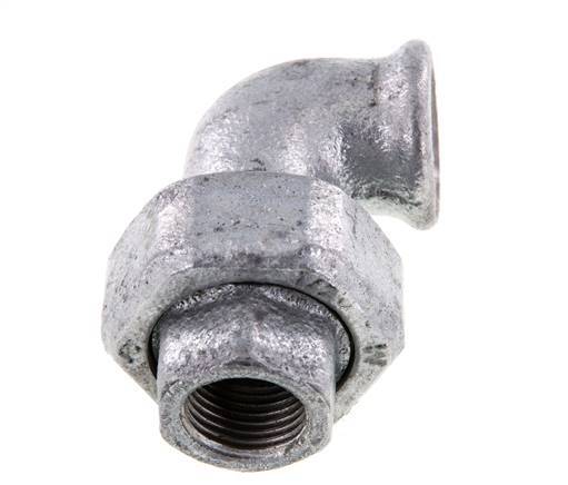 90deg Union Connector Rp1/2'' Female Cast Iron Conical Seal 25bar (351.25psi)