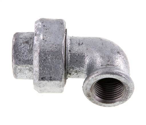 90deg Union Connector Rp1/2'' Female Cast Iron Conical Seal 25bar (351.25psi)